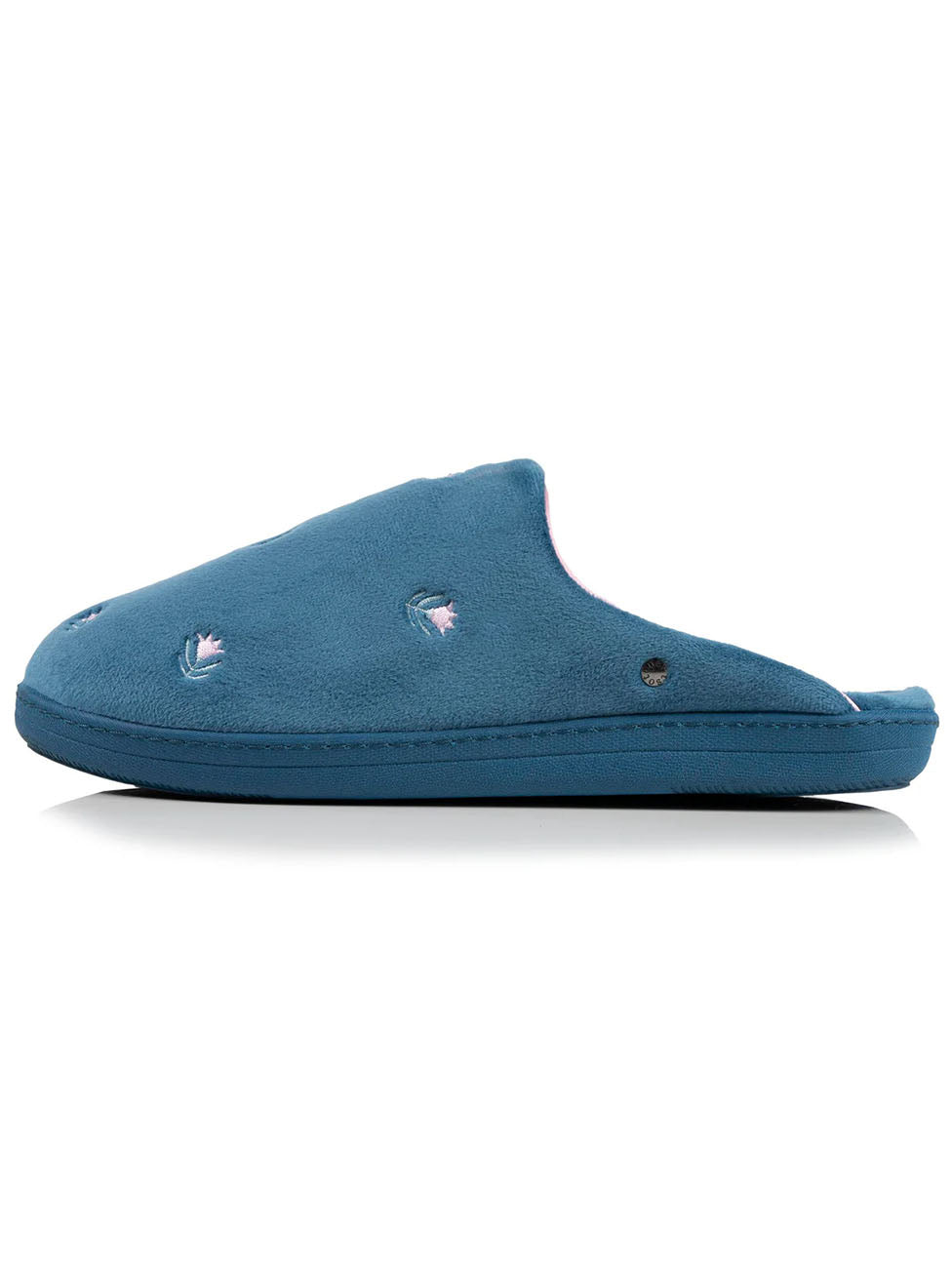 Isotoner Bleu Canard Floral Slippers