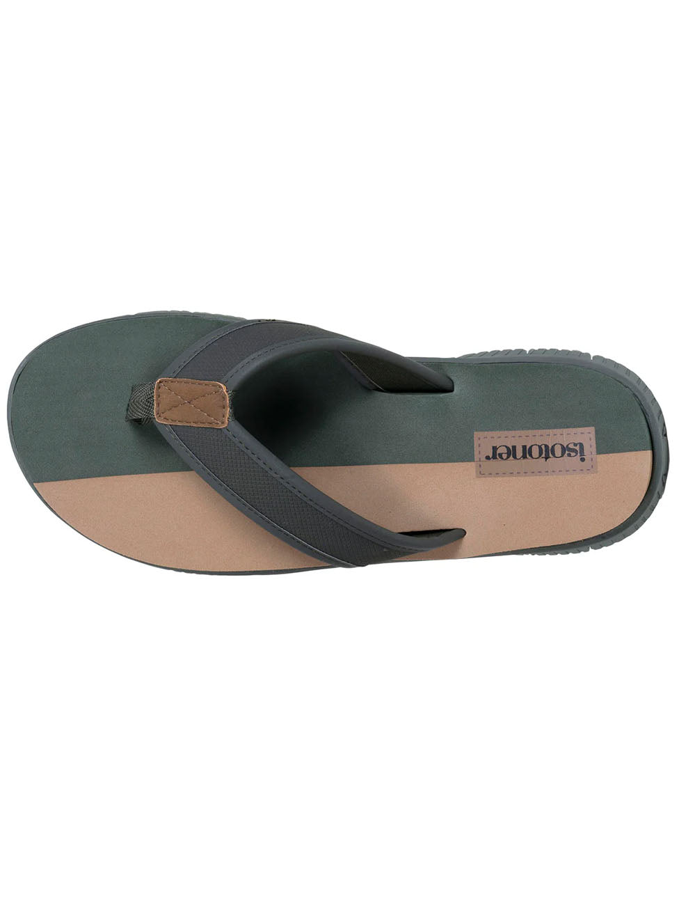 Isotoner Khaki Two-Tone Comfort Flip Flops