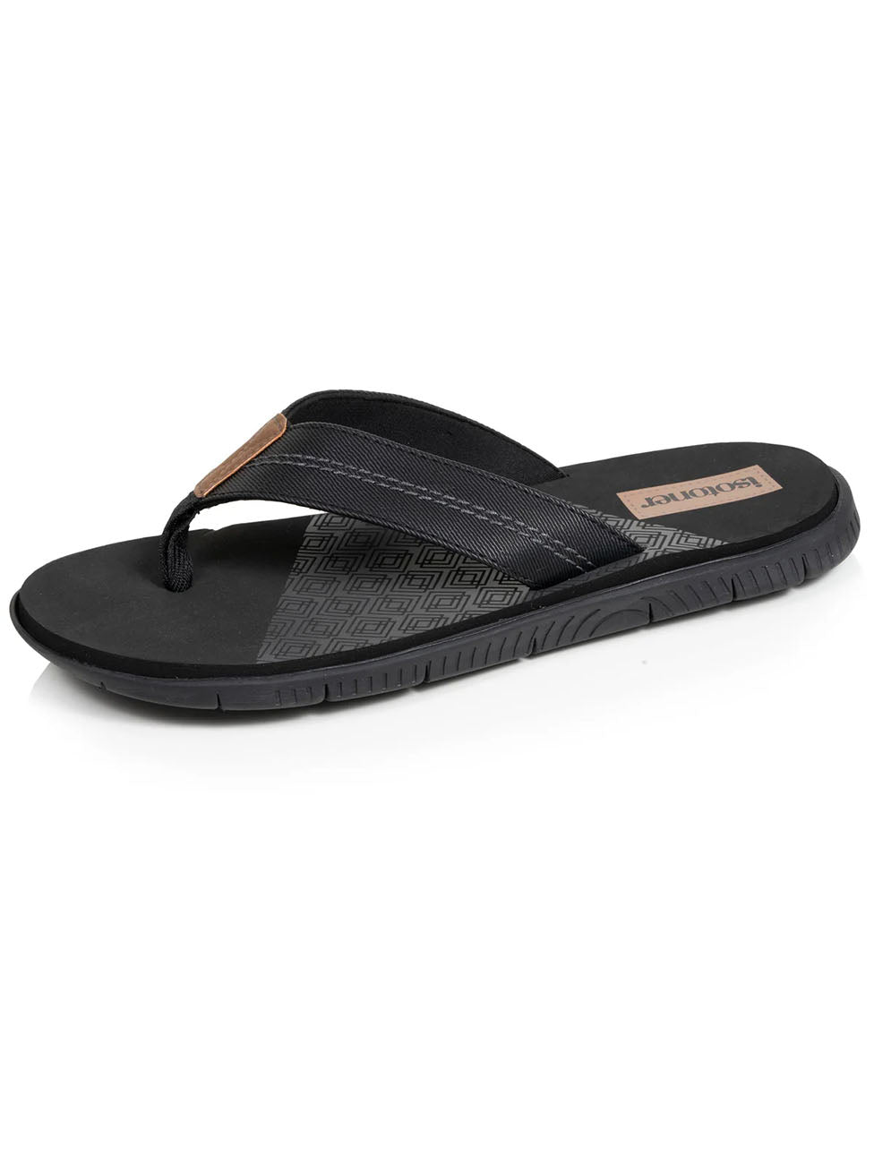 Isotoner Black Two-Tone Comfort Flip Flops