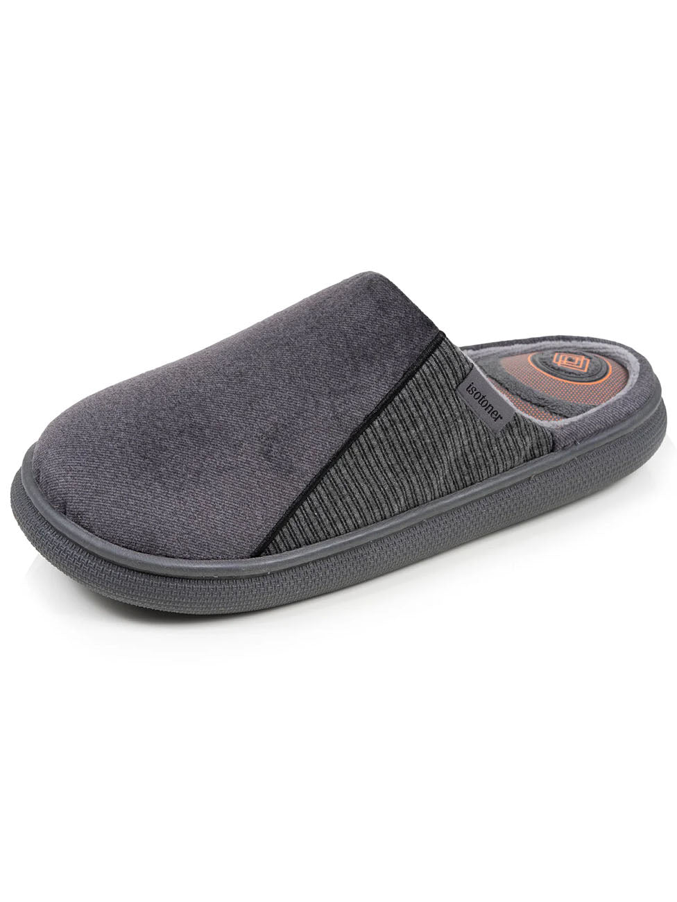Isotoner Xtra Comfort Gris Chine Slippers