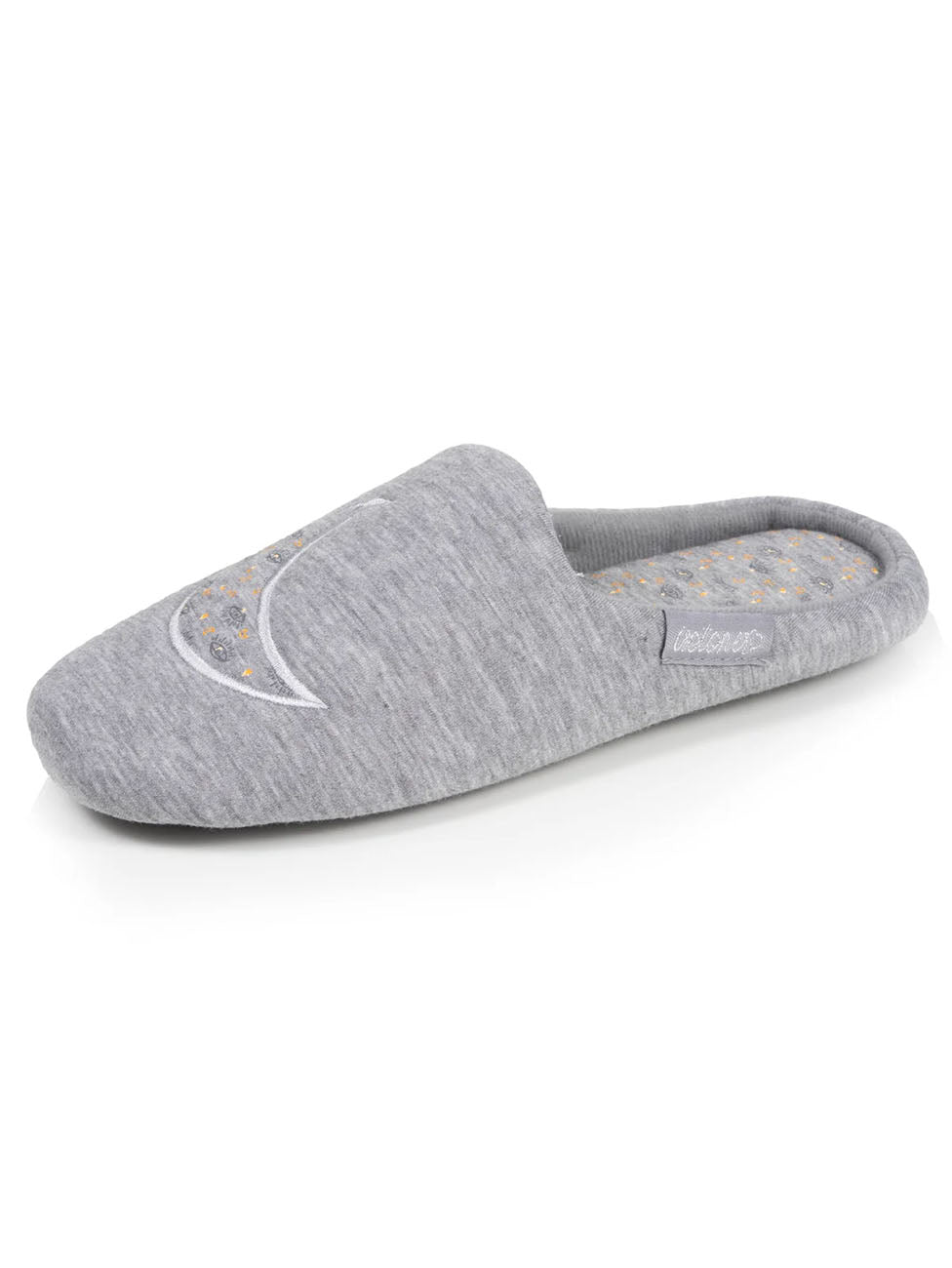 Isotoner Gris Chine Mule Slippers