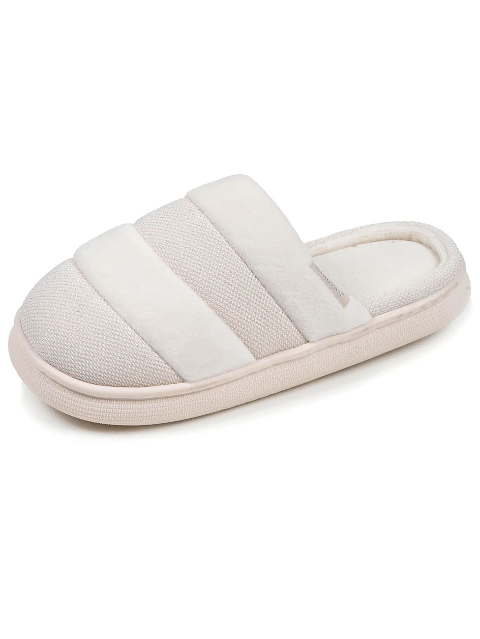 Isotoner Bloup Women's Ivory Two-Tone Mule Slippers