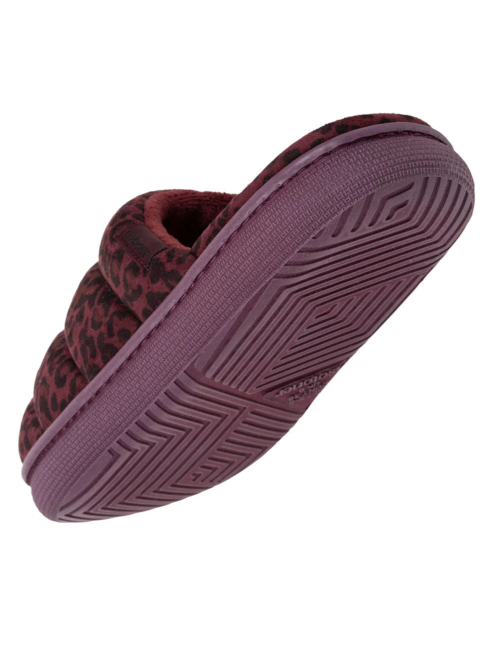 Isotoner Leopard Bordeaux Xtra Comfort Mules