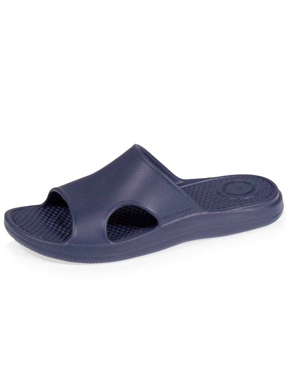 Isotoner Men's Navy Blue Flip-Flop Mules