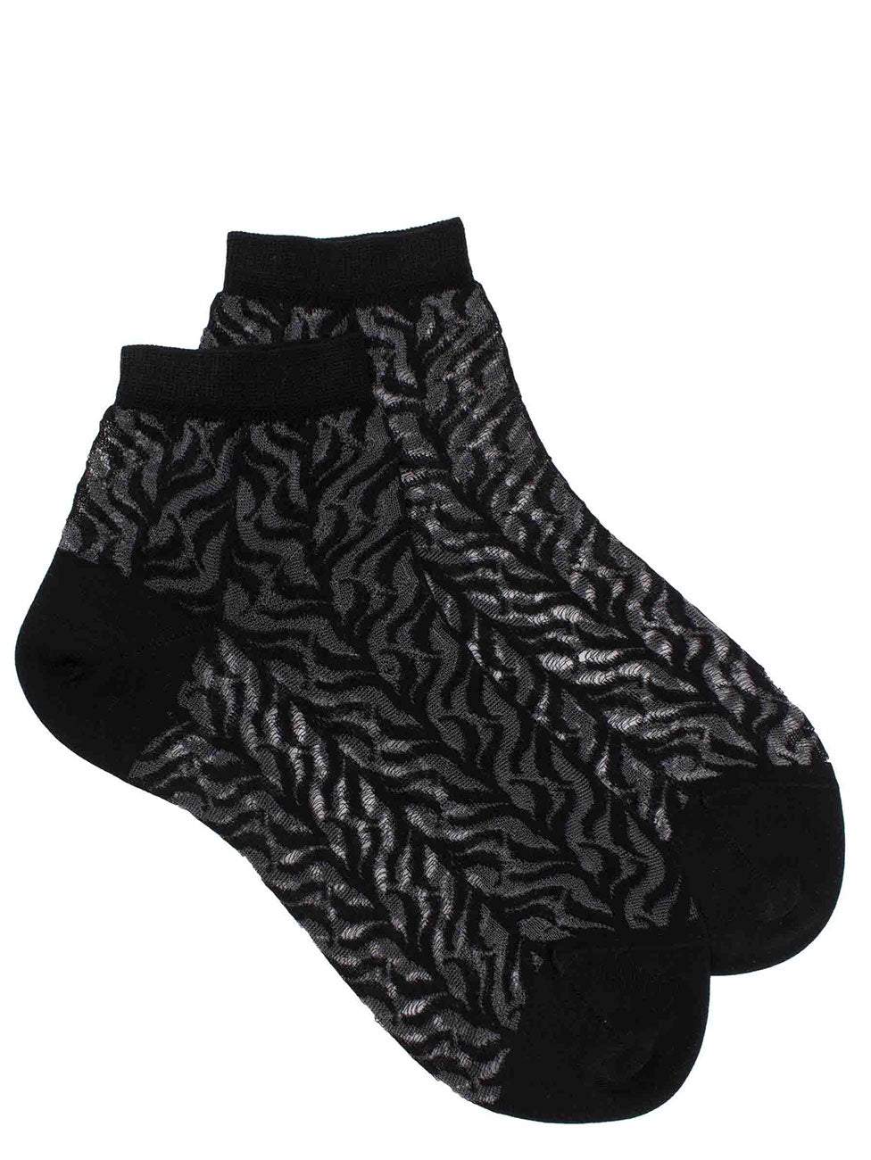 Doré Doré Openwork Cotton Lisle Ankle Socks