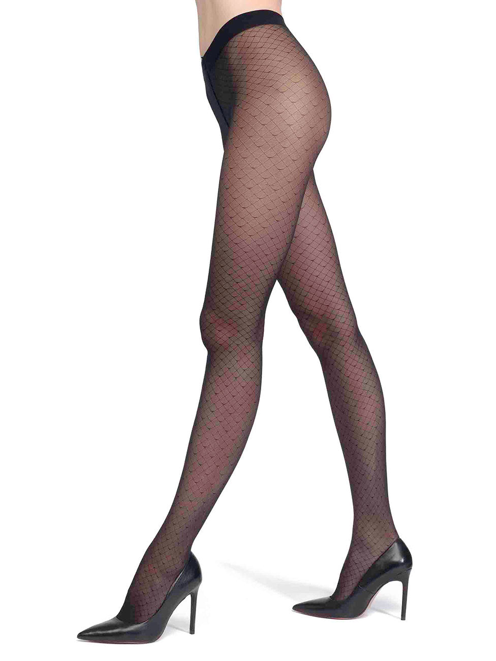 Doré Doré Women's Matt 20 Denier Tights With Stylized Diamonds Repeat Pattern