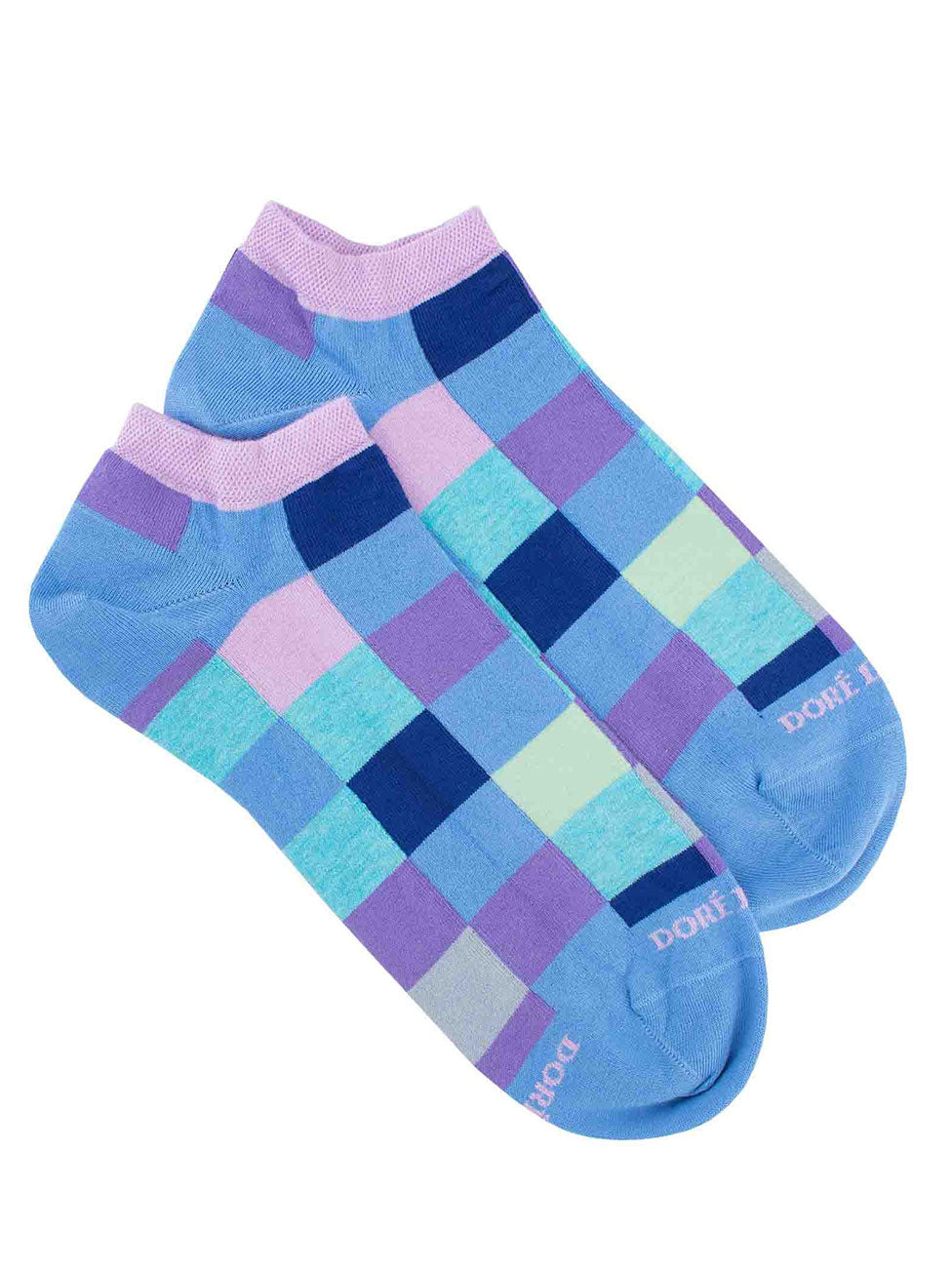 Doré Doré Checkered Egyptian Cotton Sneaker Socks