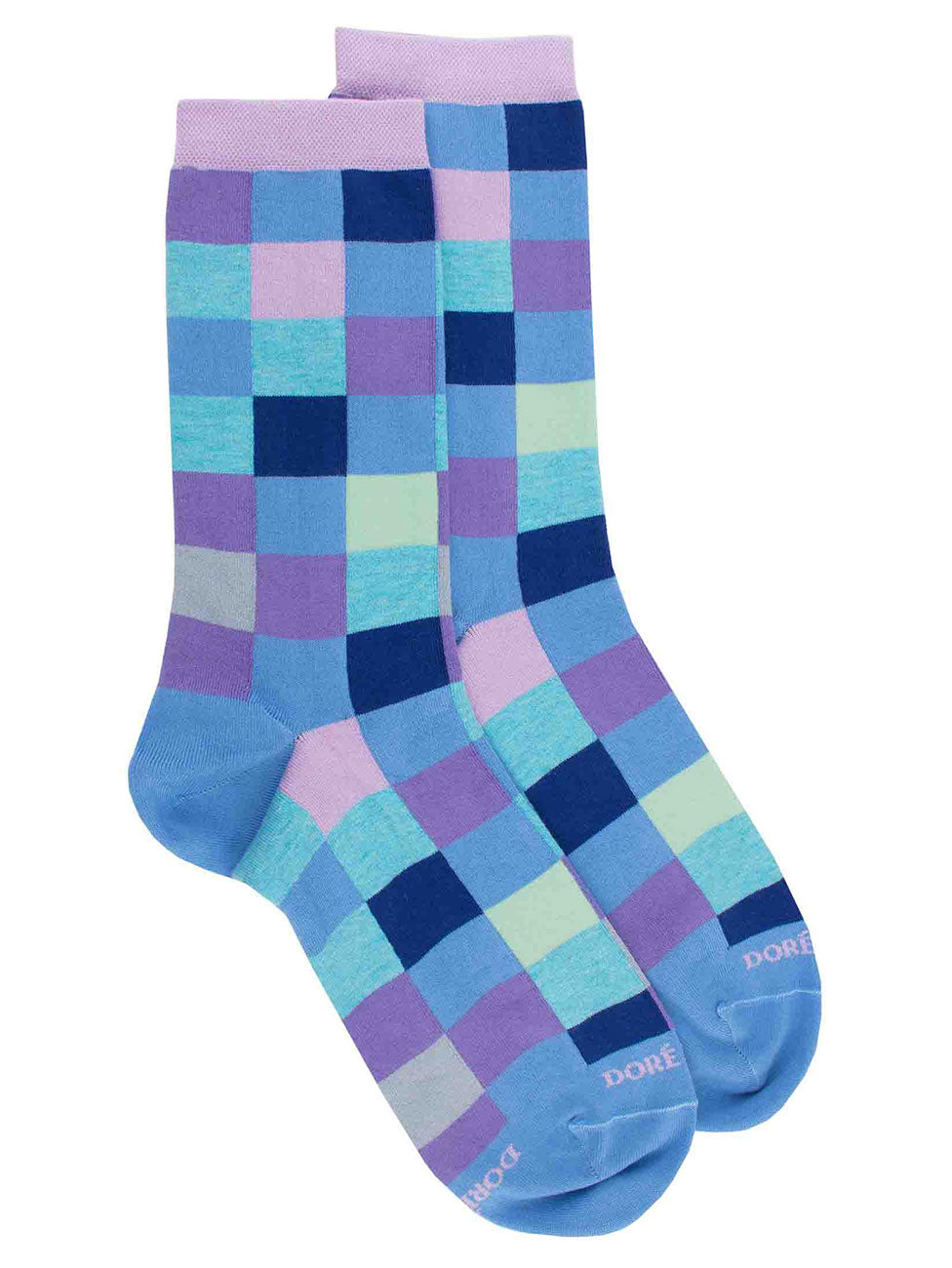 Doré Doré Soft Cotton Chessboard Socks