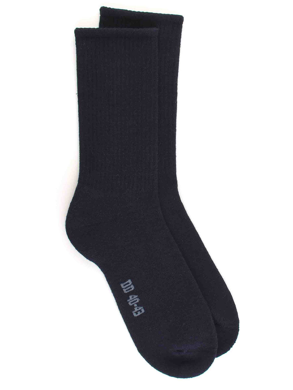 Doré Doré Men's Cotton Ribbed Sport Sock With Terry Sole