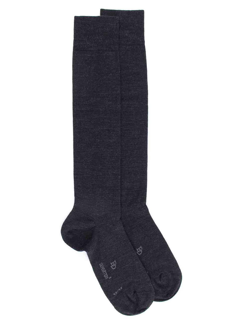 Doré Doré Men's Wool And Cotton Jersey Knit Knee-High Socks