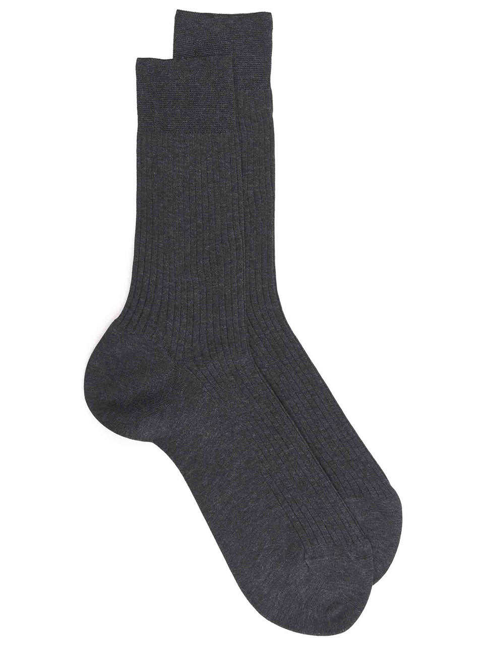 Doré Doré Men's 100% Mercerized Cotton Lisle Ribbed Socks