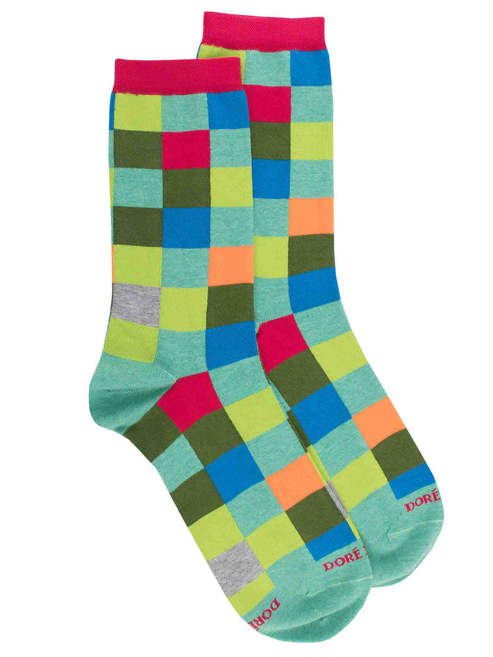 Doré Doré Soft Cotton Chessboard Socks